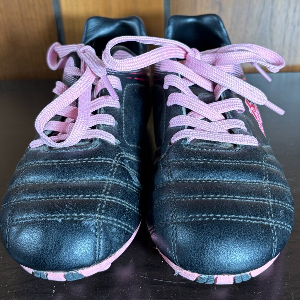 Brava Soccer Girl Racer 3 Soccer Cleats Black Pink Sz 2 - EUC - Picture 5 of 9
